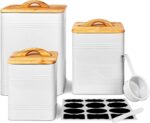 vensovo Kitchen Canister Set of 3 - Large 7 Qt Flour and Sugar Containers Airtig... - Image 2