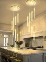 ykolupty 8-Light Led Chandelier, Gold Crystal Modern Led Chandelier for Dining R... - Image 2